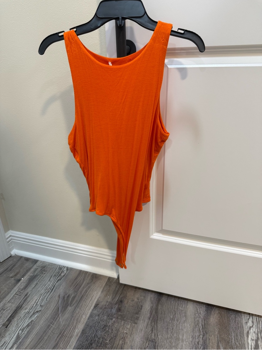 Double Zero Bright Orange Sleeveless Bodysuit